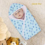 baby sj wrapper blue leaf print